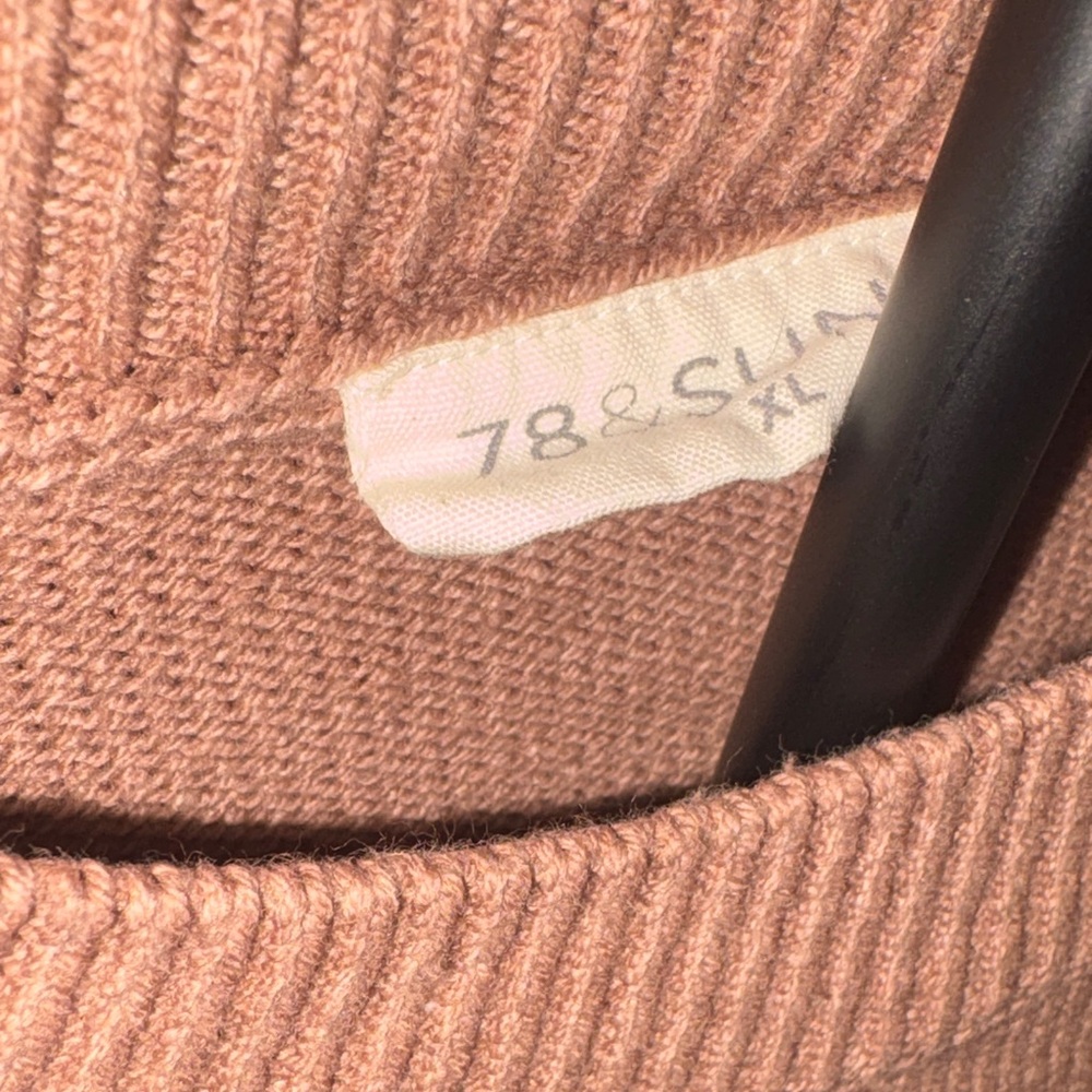 78&Sunny - Amour Brown and Red Women's Crew Neck Sweater - Picture 2 of 9